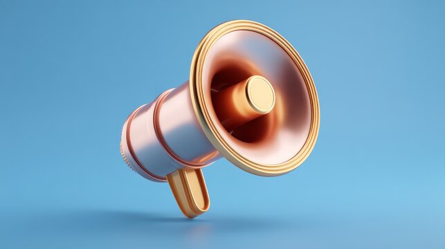 A megaphones voice and advocacy, symbolizes speaking up, giving a voice to a cause, or general communication strategy.
