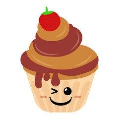 Cute Cupcake Sticker