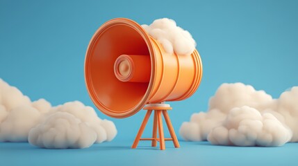 A megaphones voice and advocacy, symbolizes speaking up, giving a voice to a cause, or general communication strategy.