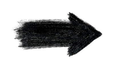 Abstract Chalk Arrow on Black Background