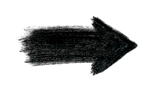 Abstract Chalk Arrow on Black Background