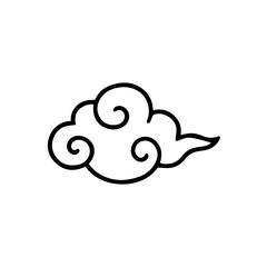 traditional asian cloud  ornament vector illustration.