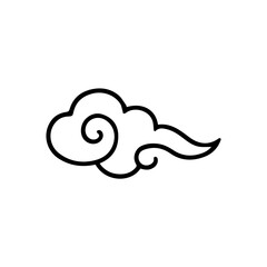 traditional asian cloud  ornament vector illustration.
