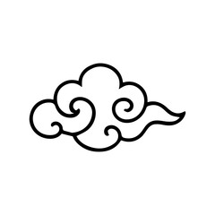 traditional asian cloud  ornament vector illustration.