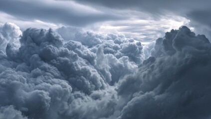 Dense, dark storm clouds fill the sky