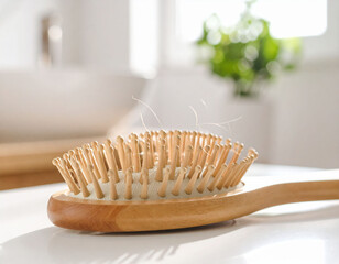 Fototapeta premium Włosy na szczotce - wypadanie włosów