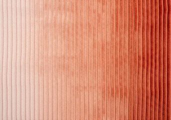 Graduated Coral Corduroy Fabric Texture