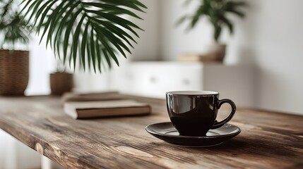 Coffee mug on dining table