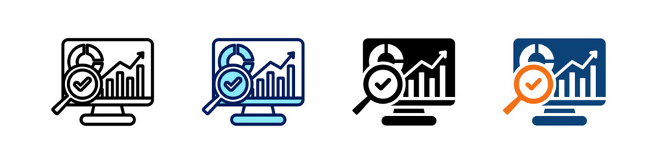 Analysis All In One Icon Multi Styles Vector Set
