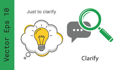 Concept idea clarify symbol search creative thought bubble information insight innovation solution