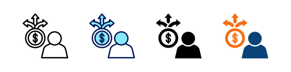 Business Diversification All In One Icon Multi Styles Vector Set