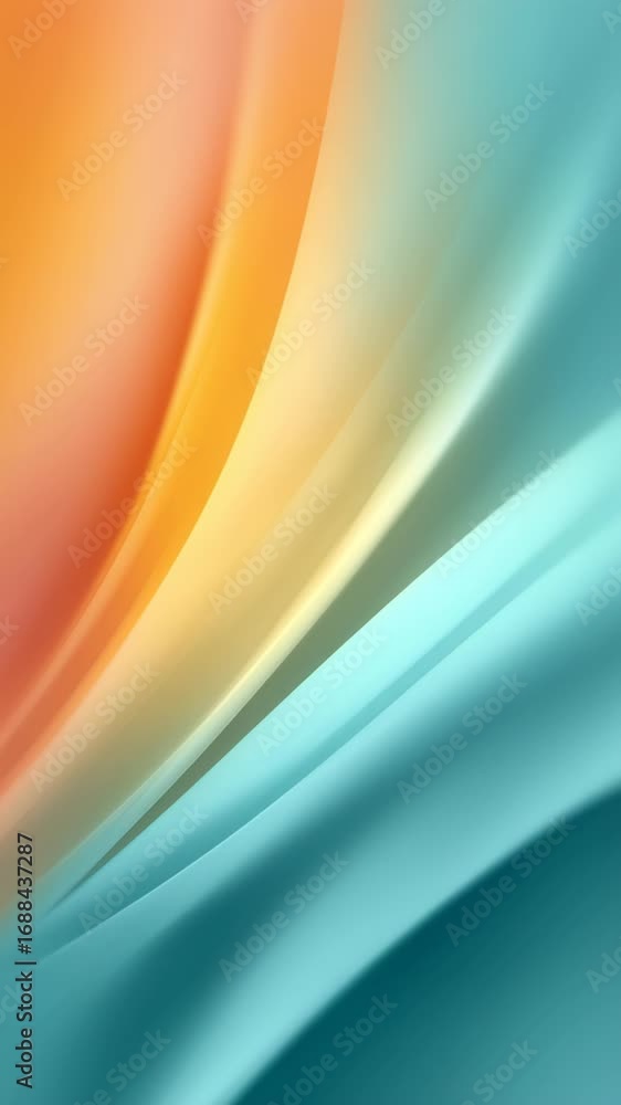 Aufkleber smooth radiant flow with soft colors and gentle waves in abstract design