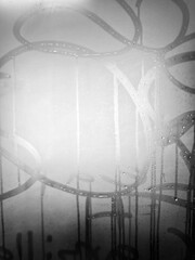 Vintage architectural building facade with windows