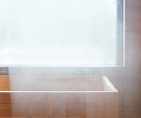 Empty Interior Room with Wooden Parquet Floor