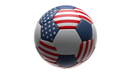 American pride soccer ball featuring United States flag for patriotic sporting events
