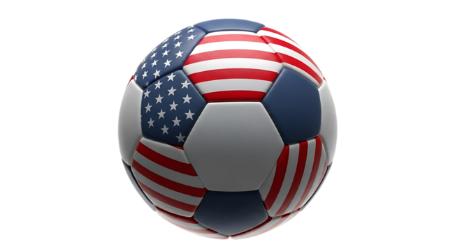 American pride soccer ball featuring United States flag for patriotic sporting events