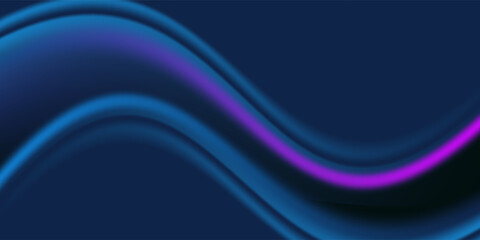 Attract Blue Line Movement, Abstract Wave Line, Light Technology Background, vecktor