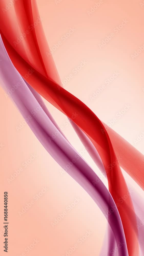 Poster flowing red and purple waves creating a serene flowing background