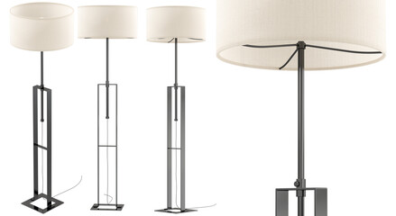 cut out interior modern lamp - with white background - elegant style -minimal Floor Lamp