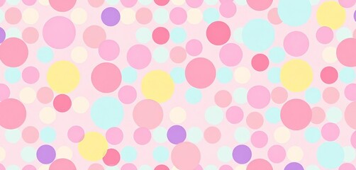 Sweet polka dot abstract seamless pattern in pastel colors Ideal for packaging, fabric, and banners,  graphic,  circles
