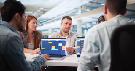 Virtual Team Meeting Scheduler: Diverse Group Monitoring Gantt Chart