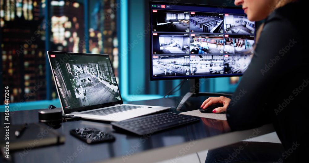 Poster the female programmer: mastering code on laptop