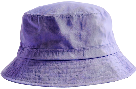 Purple Bucket Hat with Textured Design on Transparent Background