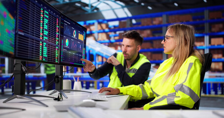 Warehouse Manager Studies Logistics Using Spreadsheets