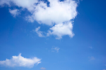 Blue sky and white cloud for background or Backdrop