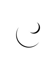 vector illustration of an abstract moon