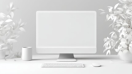 A clean and minimalist workspace setup. 