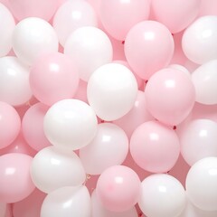 Pink and white balloons