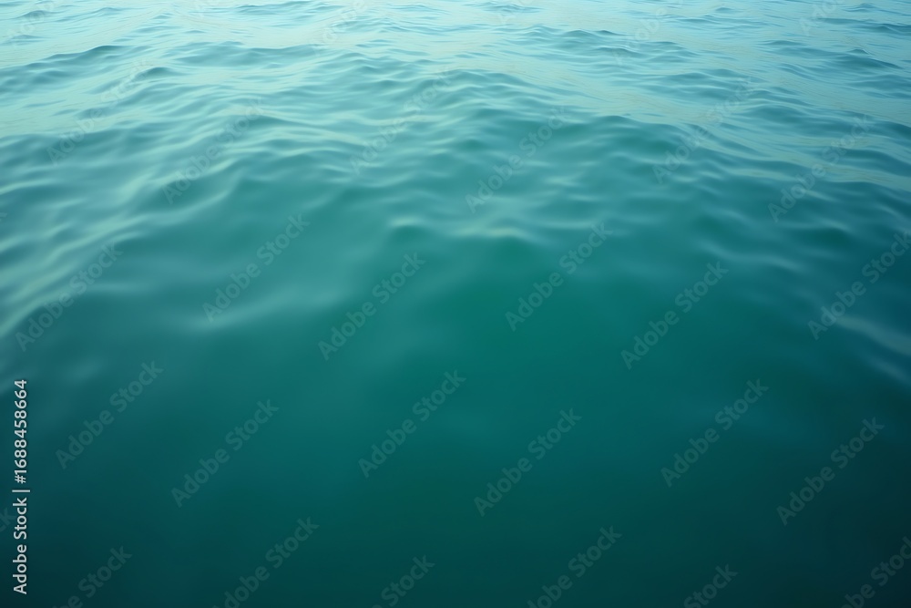 Poster generative ai ocean serenityscape. the image depicts calm sea with gentle waves and a gradient of