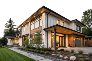 Large house with a large yard