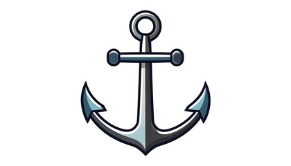 Nautical anchor illustration with a clean design