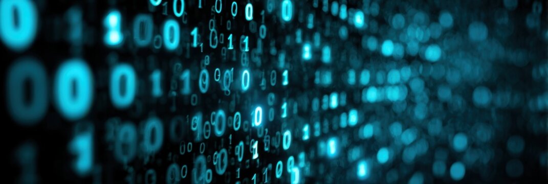 Abstract digital binary code background