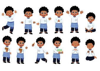 a illustration of muslim boy 