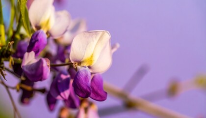 White and Purple Flower Close-up
