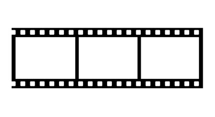Classic film strip frame with blank spaces for creative projects