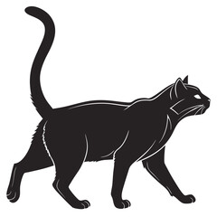 black cat vector