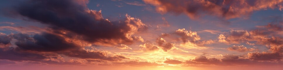 Obraz premium Sunset cloudscape with vibrant hues (2)