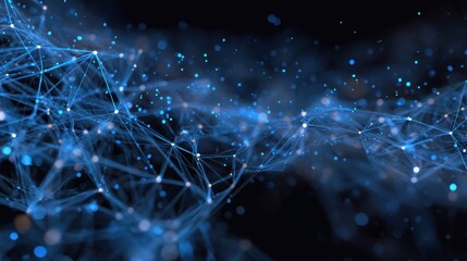 glowing blue network connections