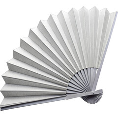 Elegant pleated fan unfolds with modern texture, offering a sophisticated accessory for stylish events and personal comfort.