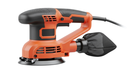 Buy orbital sander power tool for woodworking projects and sanding furniture surfaces online now at low prices on transparent background