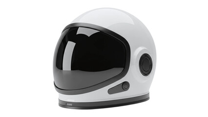 Fototapeta premium White astronaut helmet with black visor space exploration gear for safety and protection concept design on transparent background