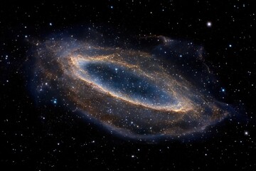 Obraz premium Cosmic ring galaxy, swirling nebulae, vibrant colors