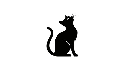 Fototapeta premium Black Cat halloween Silhouette