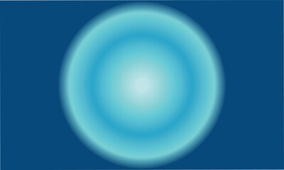Glowing Light Blue Orb on Dark Blue Background | Gradient Sphere for Abstract Backgrounds, Science and Technology Concepts
