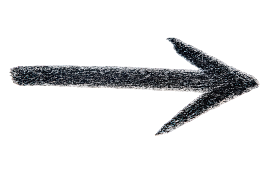 White Chalk Arrow on Black Background - Powered by Adobe