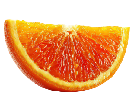 Orange Slice on Black Background